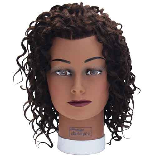 BaByliss Pro Deluxe Dark Female Mannequin with Permed Hair