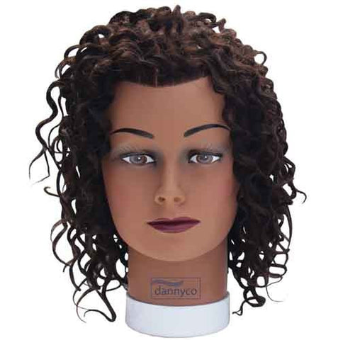 BaByliss Pro Deluxe Dark Female Mannequin with Permed Hair | Absolute Beauty Source
