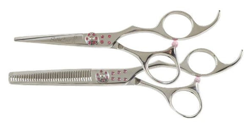 Olivia Garden SilkCut 5.75" Shear & Thinner Pink Breast Cancer Awareness Special Edition