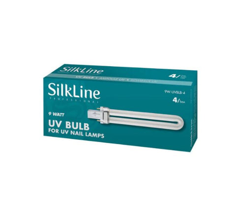 Silkline 9 Watt UV Bulb for Nail Lamps 4pk 9W-UVBLB-4