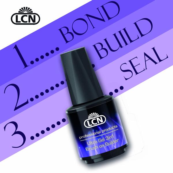 LCN Ultra Gel 3 in 1 Brush on Builder - Bond, Build & Seal 10ml