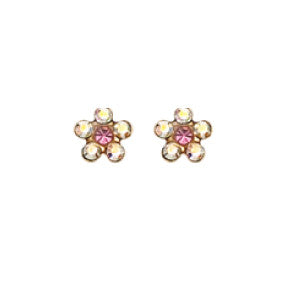 Inverness 760C - 24KT CZ Earrings Rose Flower | Absolute Beauty Source