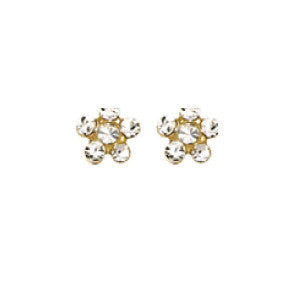 Inverness 805C - 24KT CZ Earrings Crystal Flower | Absolute Beauty Source