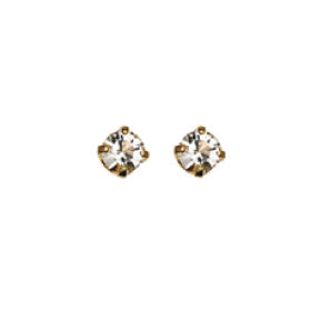 Inverness 84C - 24KT CZ Earrings 3MM CRYSTAL TIFFANY APRIL | Absolute Beauty Source