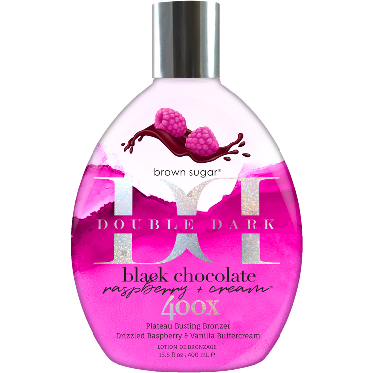 Double Dark Black Chocolate Raspberry Cream 400X Tanning Lotion 13.5 oz