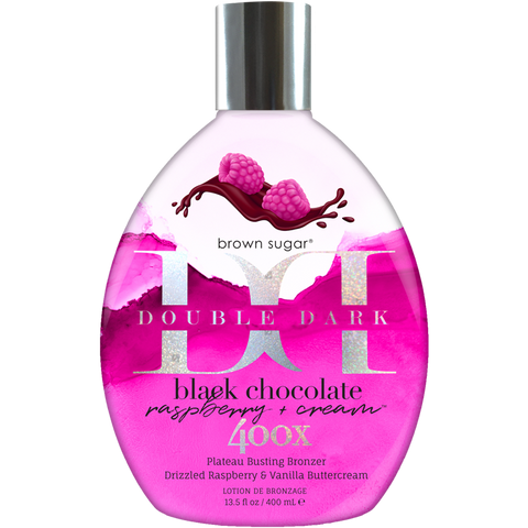 Double Dark Black Chocolate Raspberry Cream 400X Tanning Lotion 13.5 oz