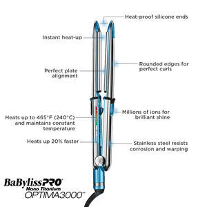 BABYLISSPRO® OPTIMA3000 FLAT IRON BABSS3000TC | Absolute Beauty Source