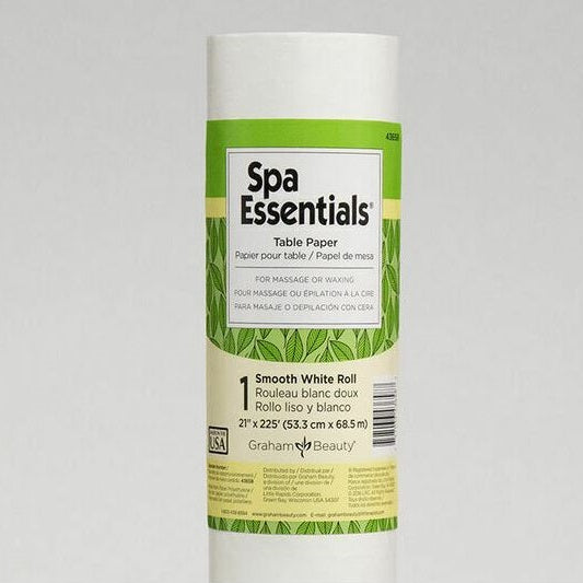 Spa Essentials Table Paper - Smooth White Roll 43658C