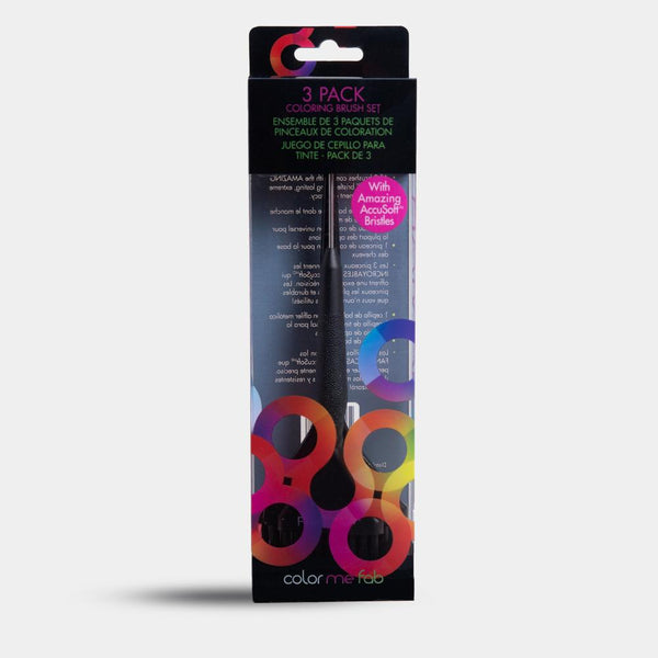 Framar Variety Color Brush Set Black - 3 Pack