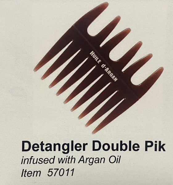 Detangler Double Pik Comb infused with Argan Oil - Huile d'Argan
