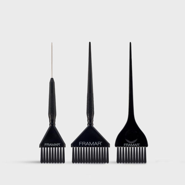 Framar Variety Color Brush Set Black - 3 Pack