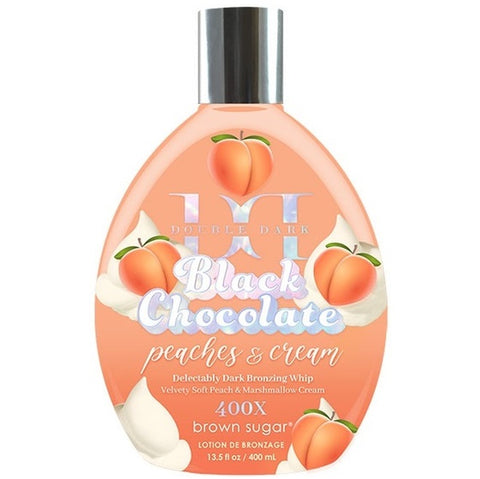 Double Dark Black Chocolate Peaches & Cream 400X Tanning Lotion 13.5 oz