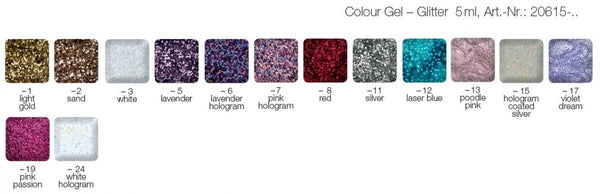 LCN Glitter Colour Gel - UV Gel | Absolute Beauty Source