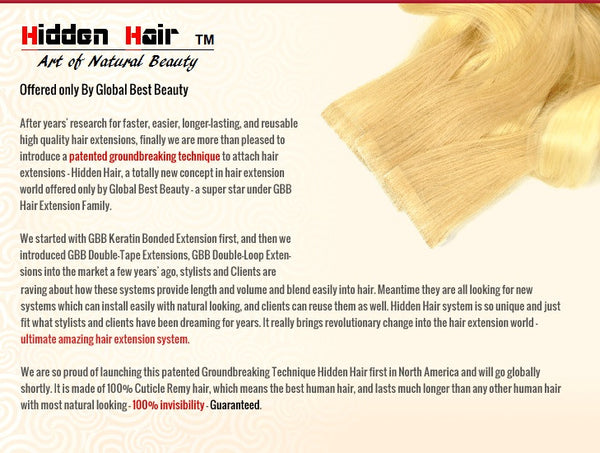 GBB Hidden Hair Human Hair Tape In Extension 18" | Absolute Beauty Source