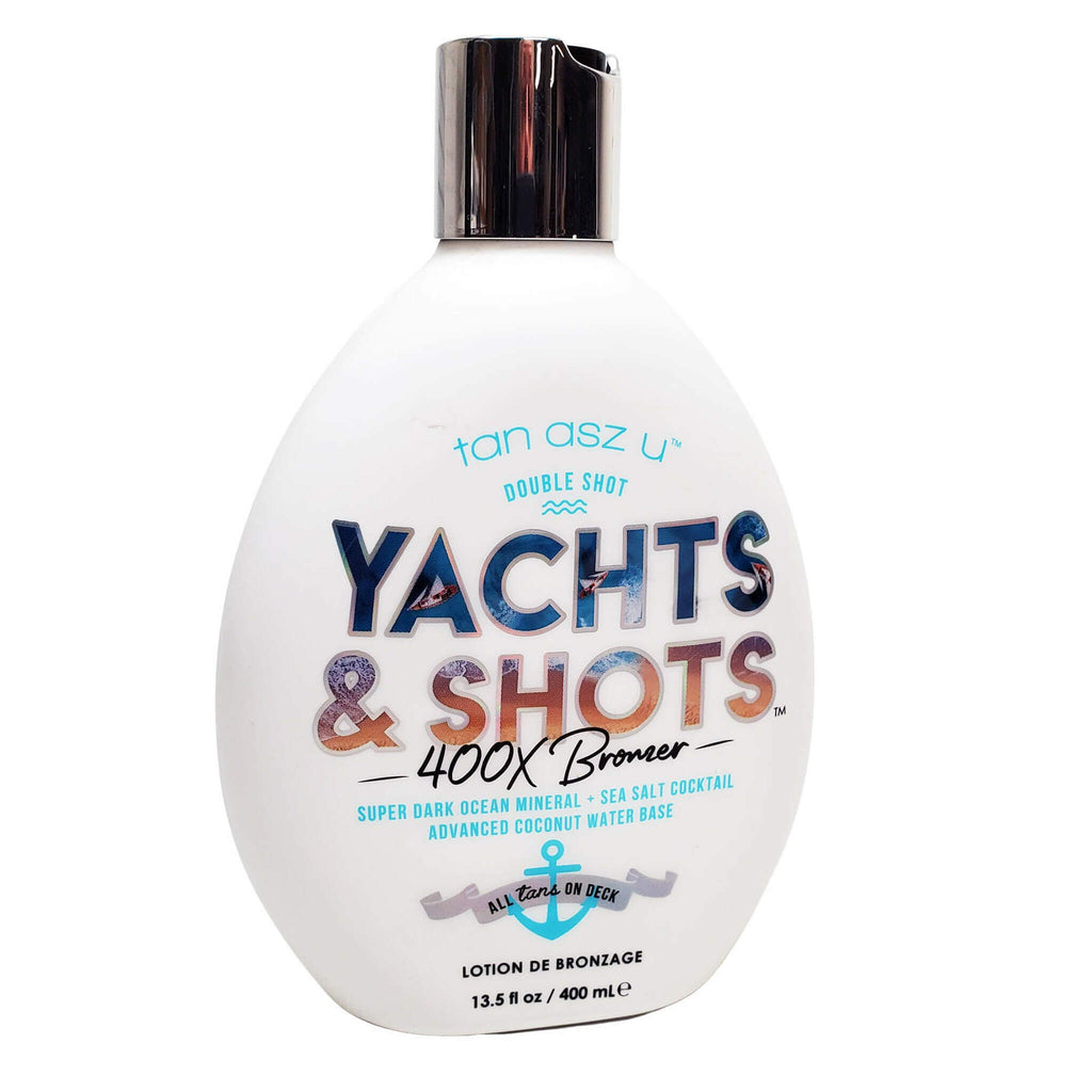 Yachts & Shots 400X Double Shot Bronzer Tanning Lotion 13.5 oz